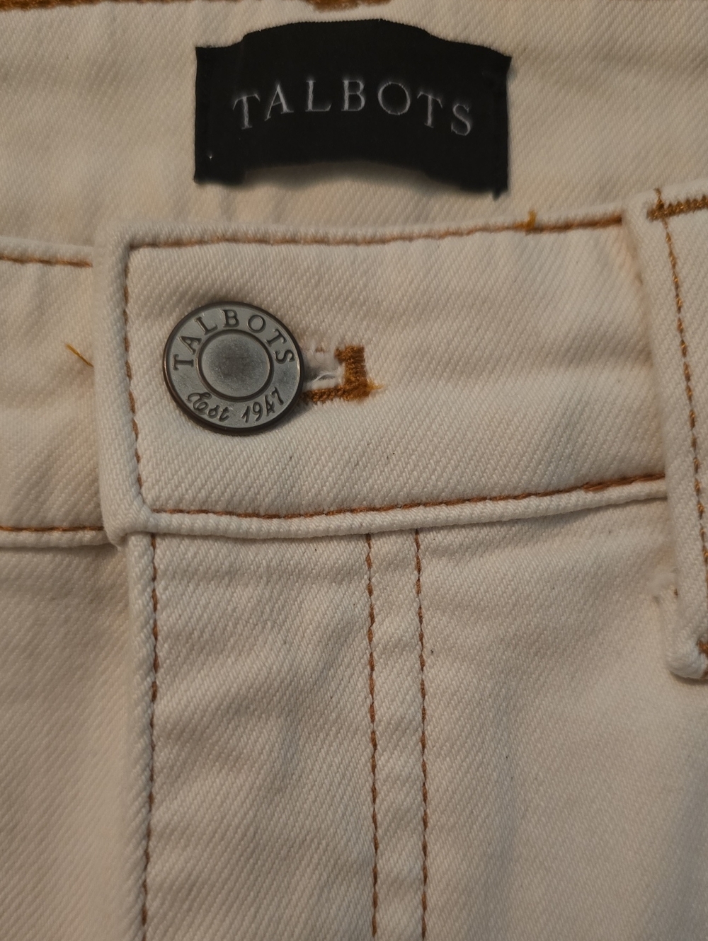 Talbots Cream Straight-Leg Jeans – Size 4